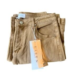 Risen Los Angeles Women's Mocha Cargo Wide Leg Jeans Size 11/30 New With Tags